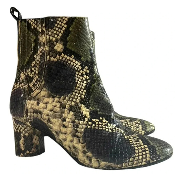 Snakeskin Ankle Booties - Picture 2 of 6